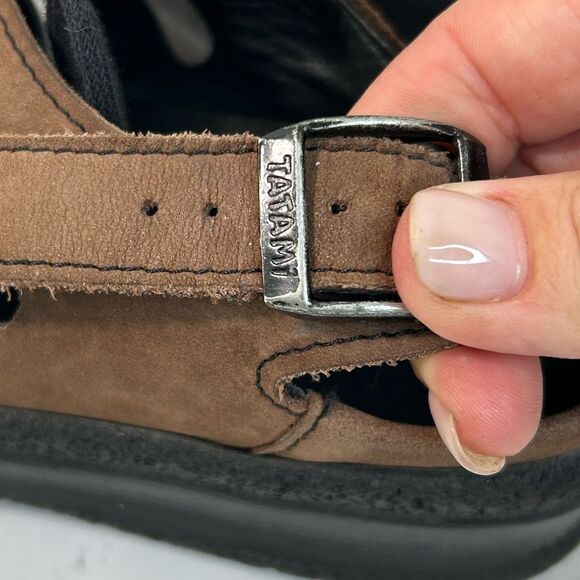 Birkenstock Tatami Womens Leather Slingback Buckle Lace Up Sandals Brown Sz 7 - Picture 5 of 9